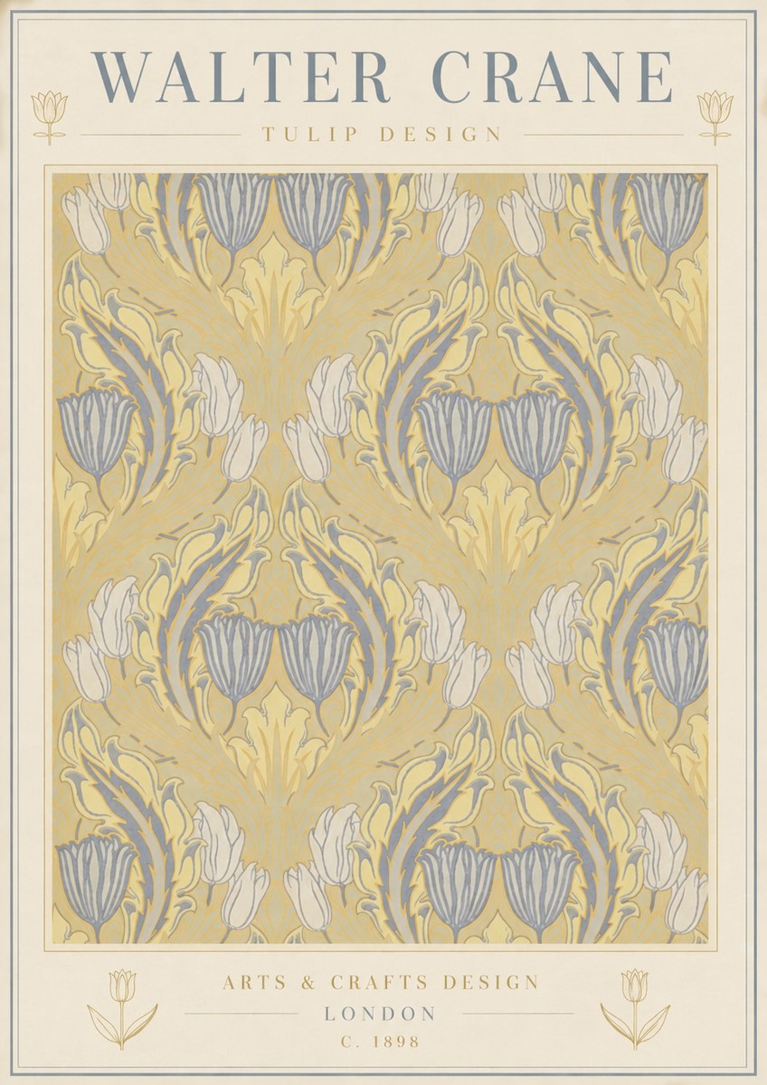 Walter Crane Tulip Design I No3 - Juliste