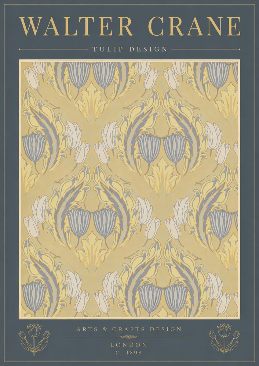 Walter Crane Tulip Design I No6 - Juliste