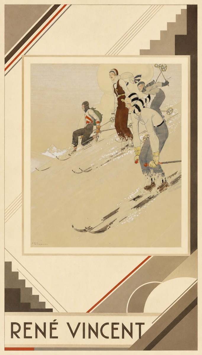 René Vincent Skiers No4 - Juliste