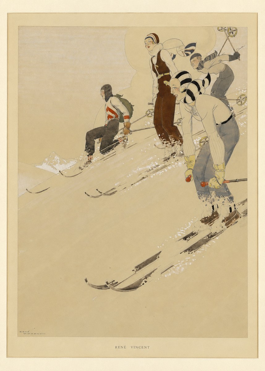 René Vincent Skiers No5 - Juliste