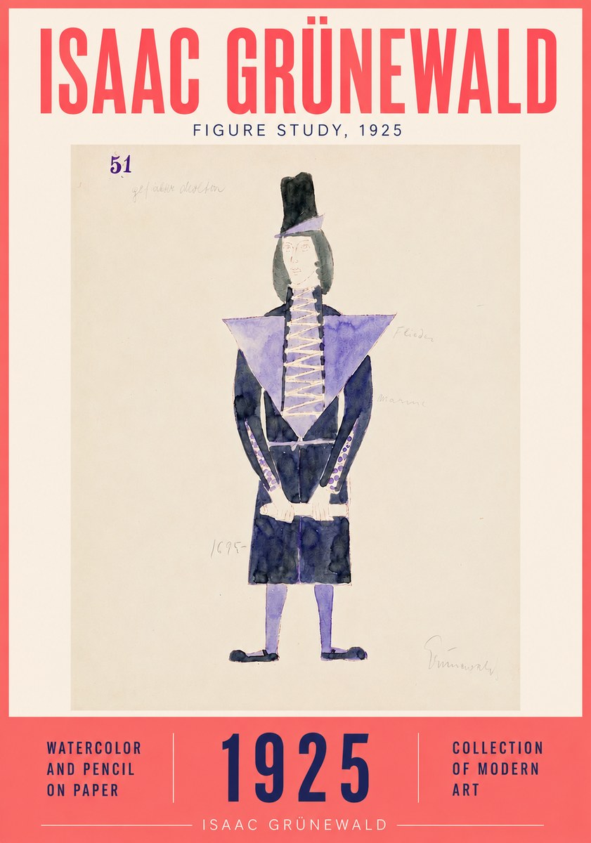 Isaac Grünewald Figure Study, 1925 No4 - Juliste