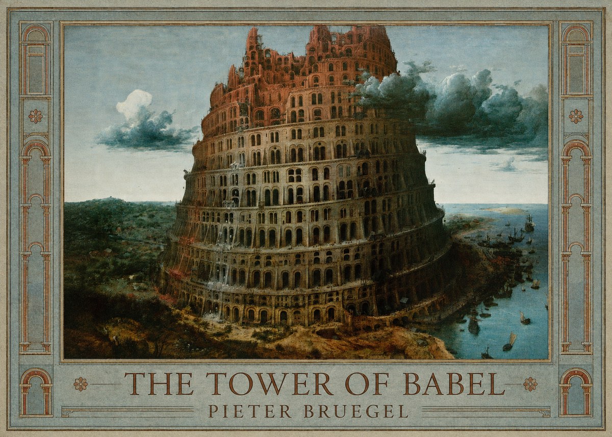 Pieter Bruegel The Tower of Babel XII No1 - Juliste