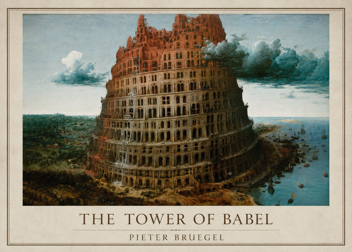 Pieter Bruegel The Tower of Babel XII No2 - Juliste