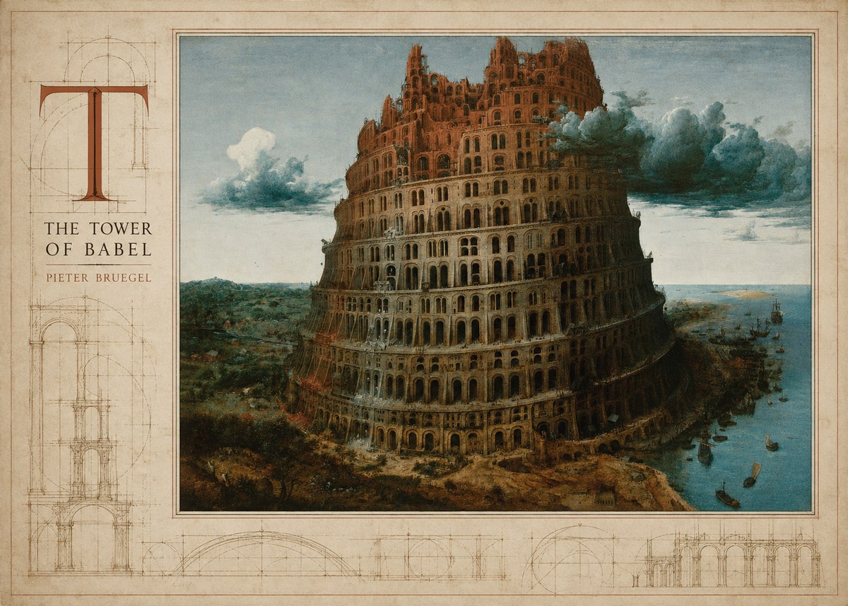Pieter Bruegel The Tower of Babel XII No4 - Juliste