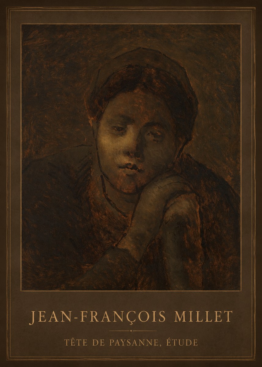 Jean-François Millet Tête De Paysanne, Étude No2 - Juliste