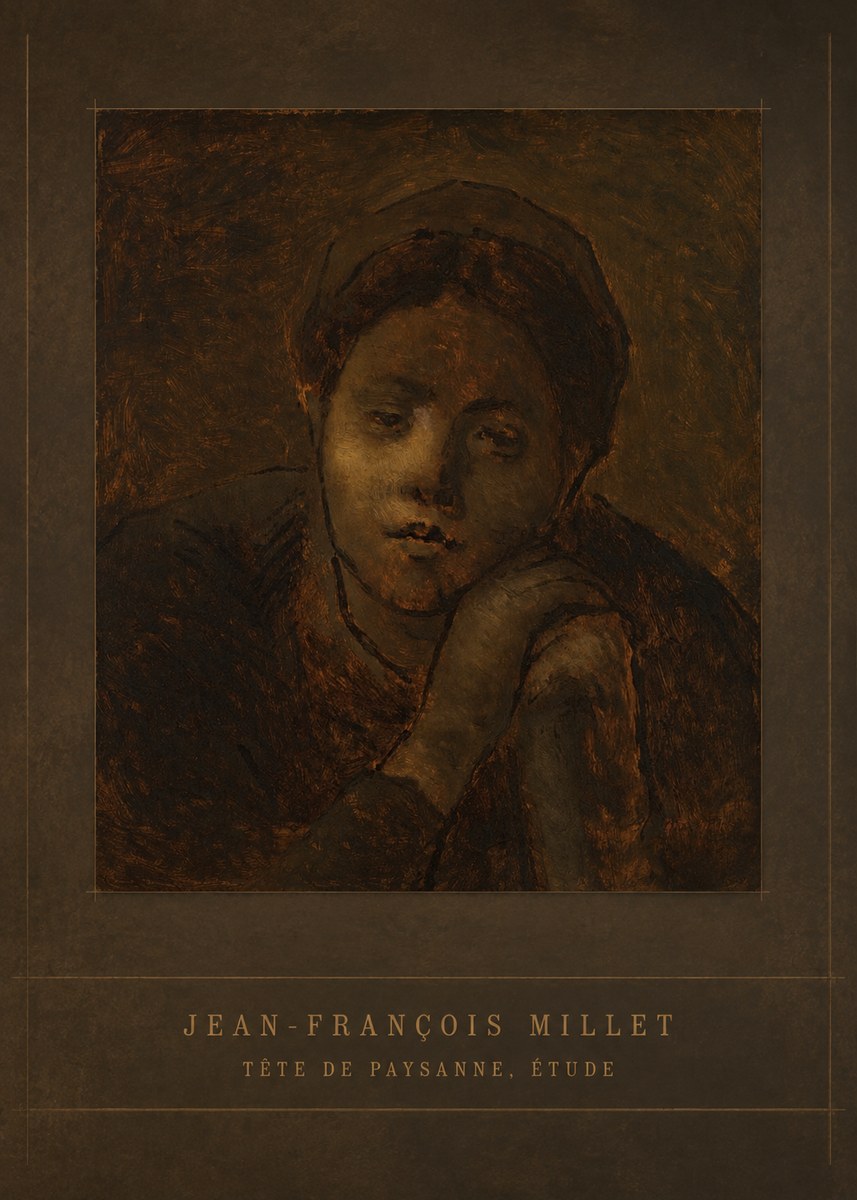 Jean-François Millet Tête De Paysanne, Étude No4 - Juliste