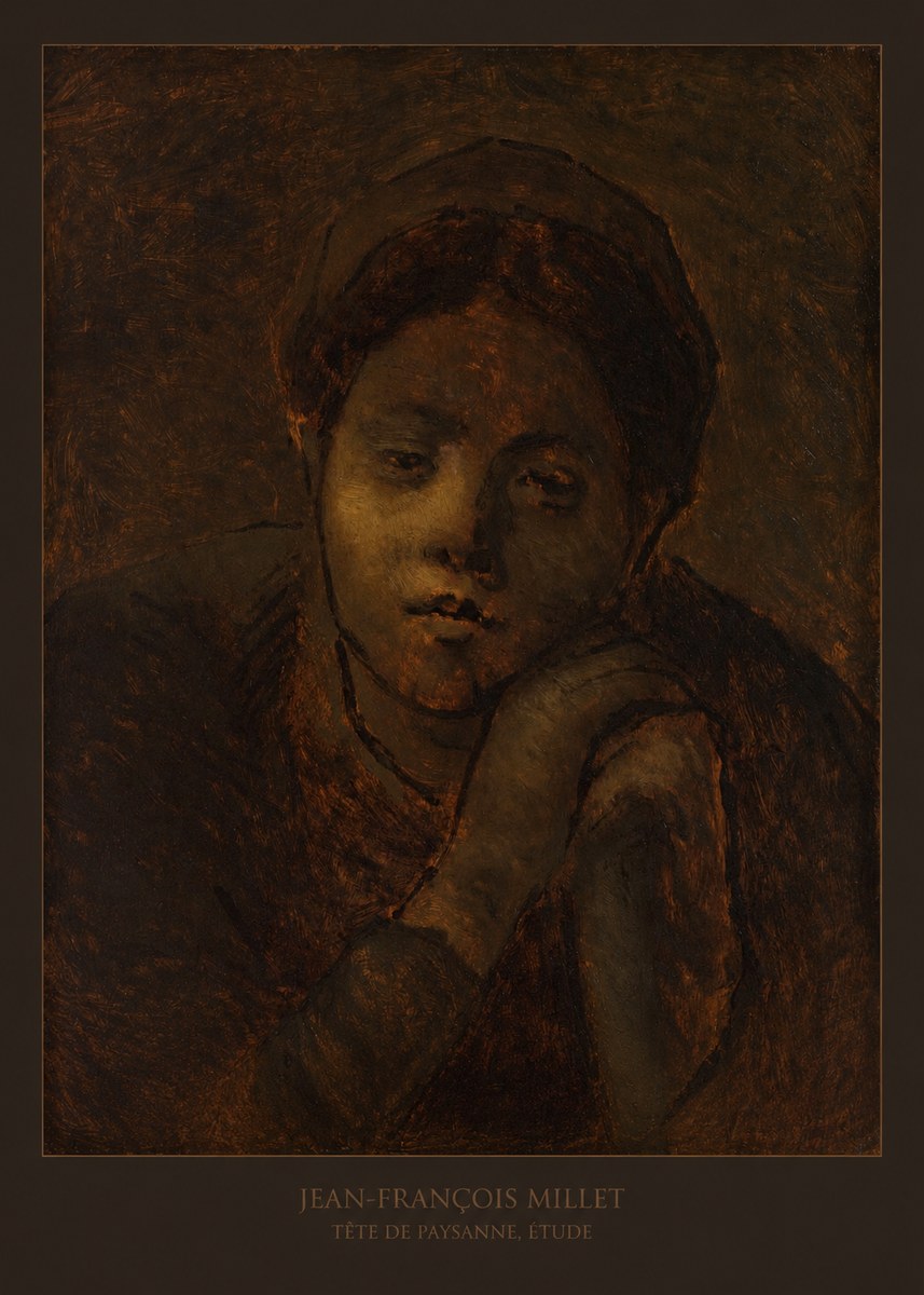 Jean-François Millet Tête De Paysanne, Étude No6 - Juliste