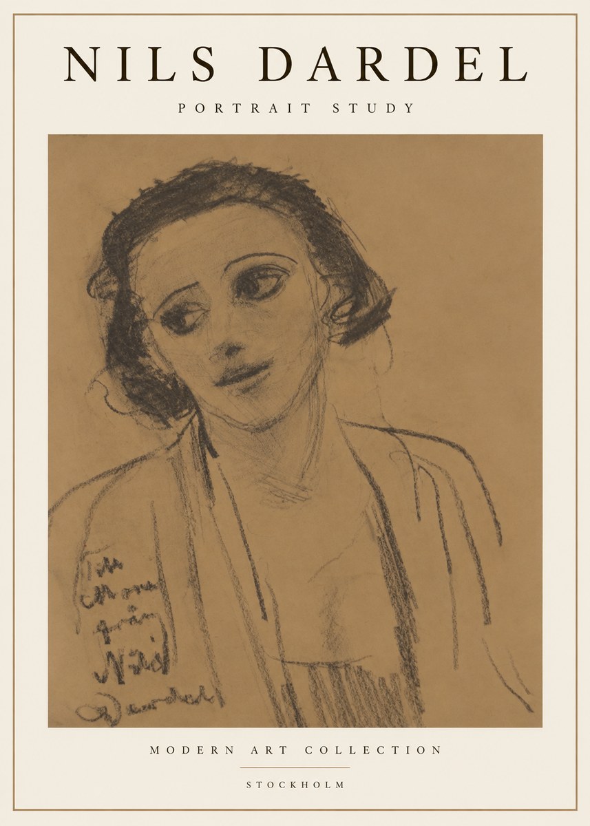 Nils Dardel Portrait Study No1 - Juliste