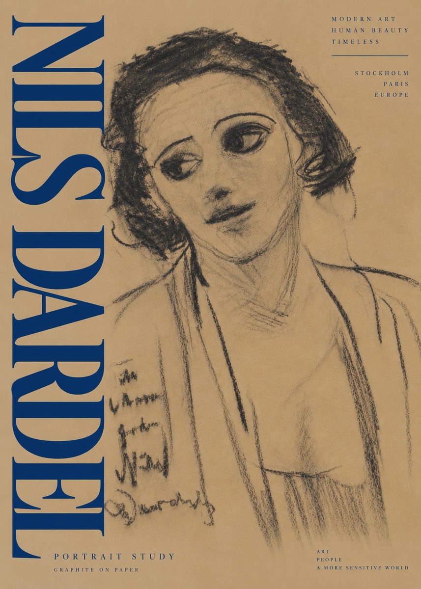 Nils Dardel Portrait Study No3 - Juliste