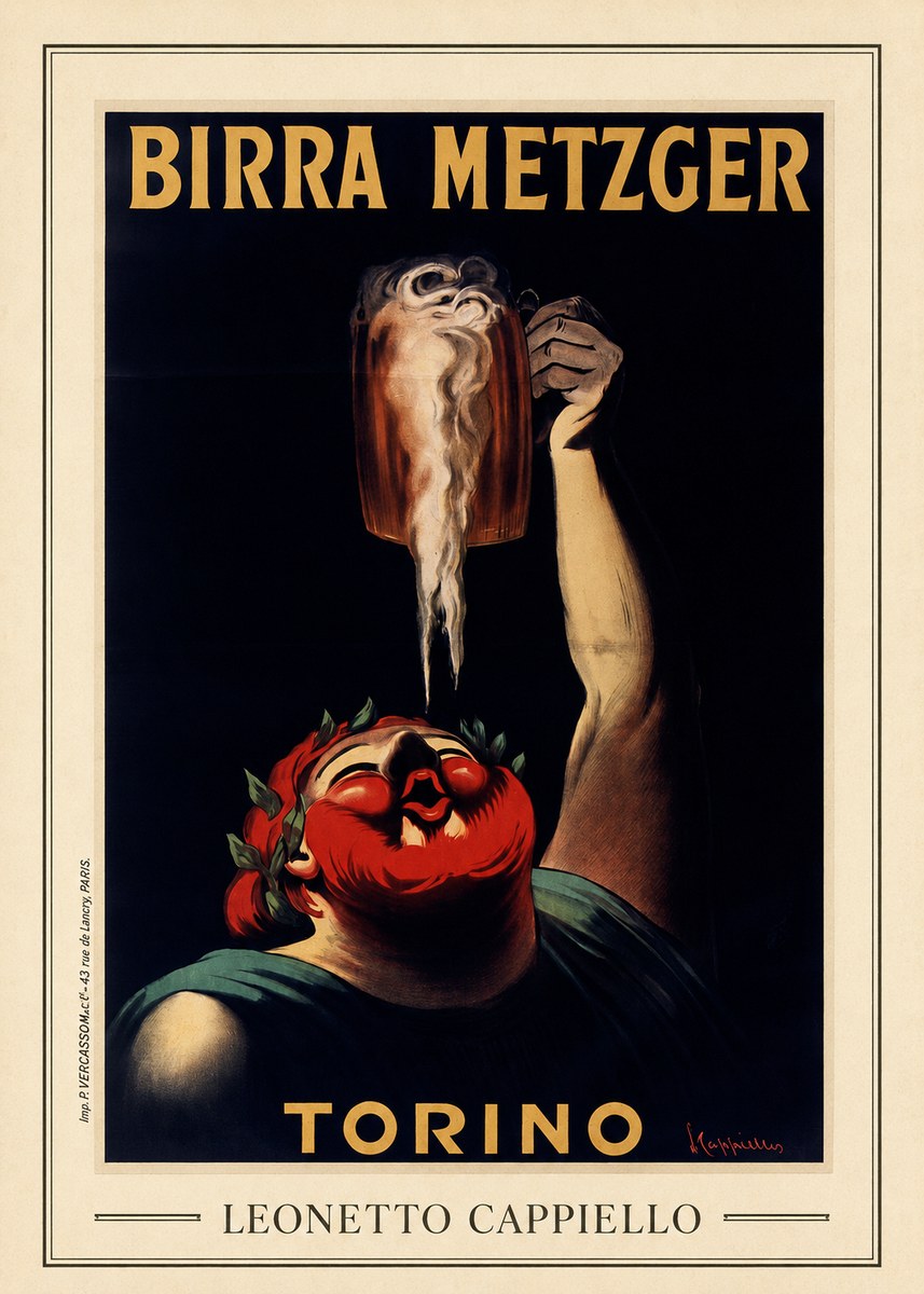 Leonetto Cappiello Birra Metzger No3 - Juliste