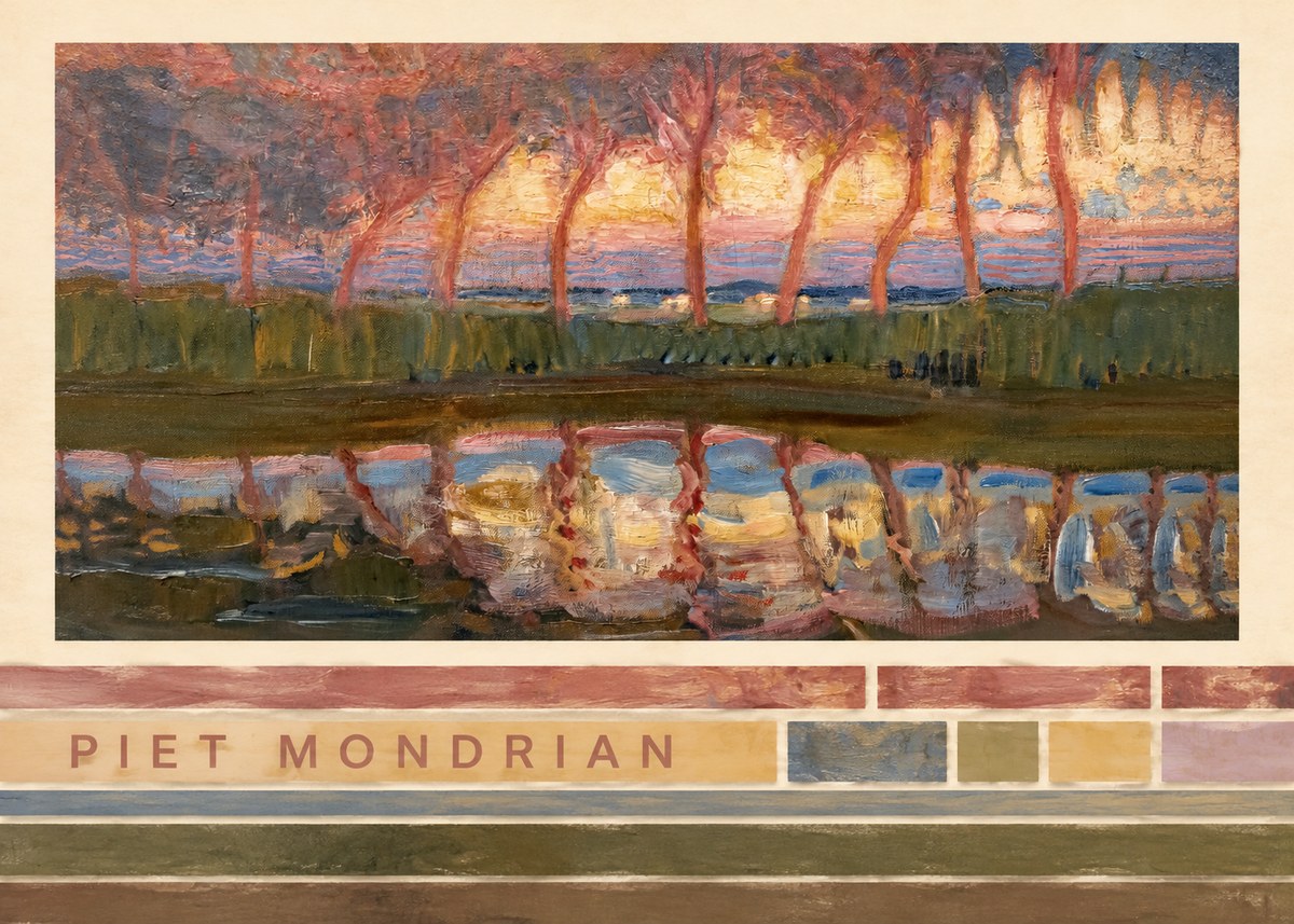 Piet Mondrian Willows No3 - Juliste
