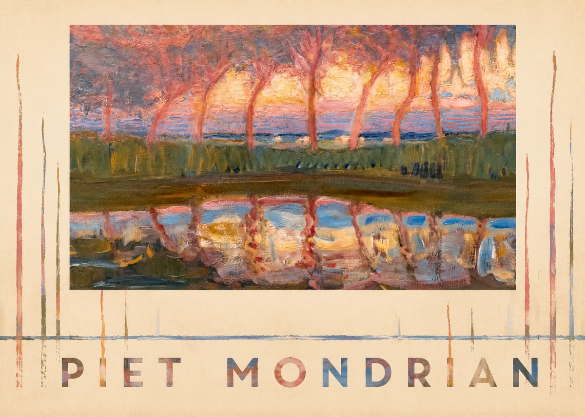 Piet Mondrian Willows No5 - Juliste