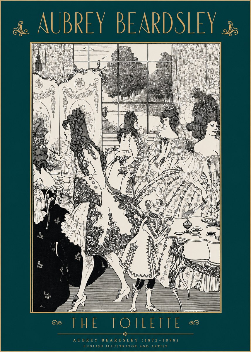 Aubrey Beardsley The Toilette No2 - Juliste
