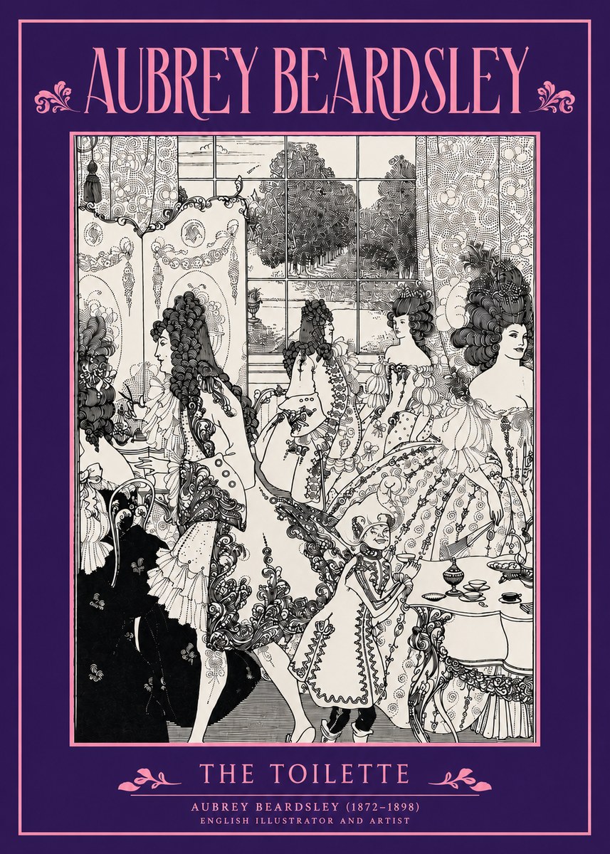 Aubrey Beardsley The Toilette No3 - Juliste