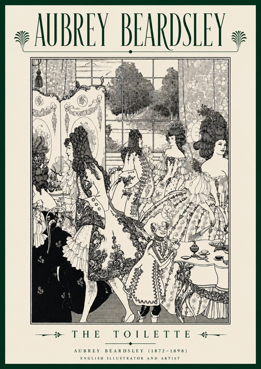 Aubrey Beardsley The Toilette No5 - Juliste