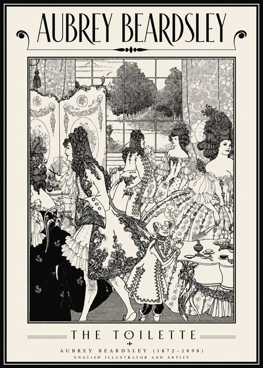 Aubrey Beardsley The Toilette No6 - Juliste