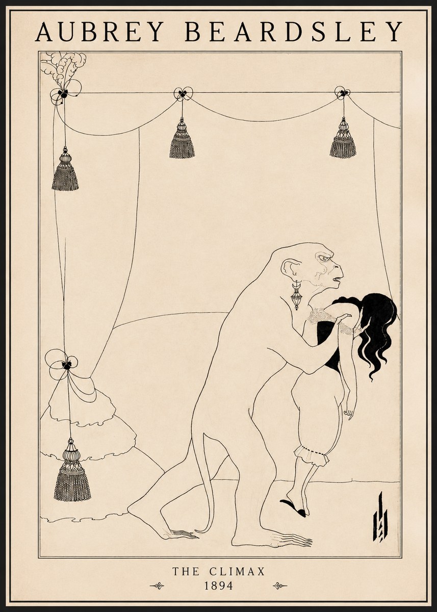 Aubrey Beardsley The Climax No1 - Juliste