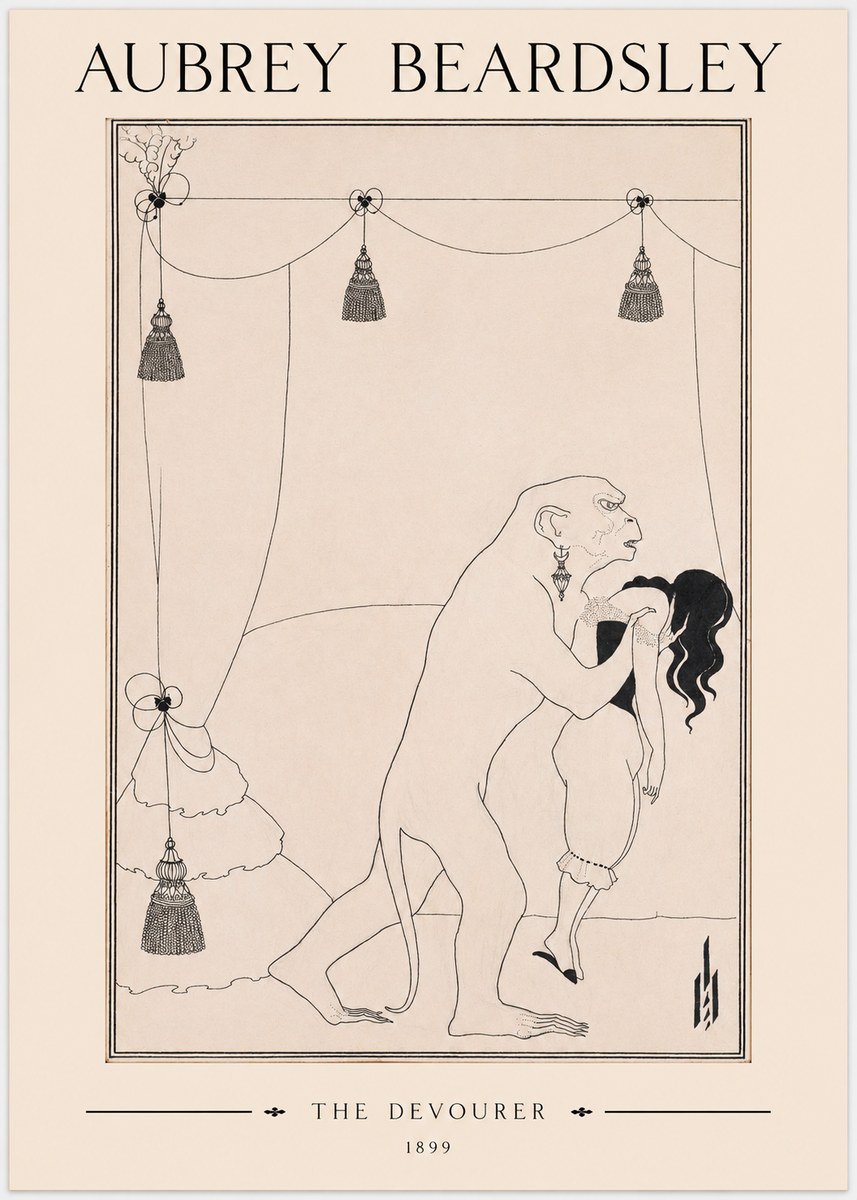 Aubrey Beardsley The Climax No3 - Juliste