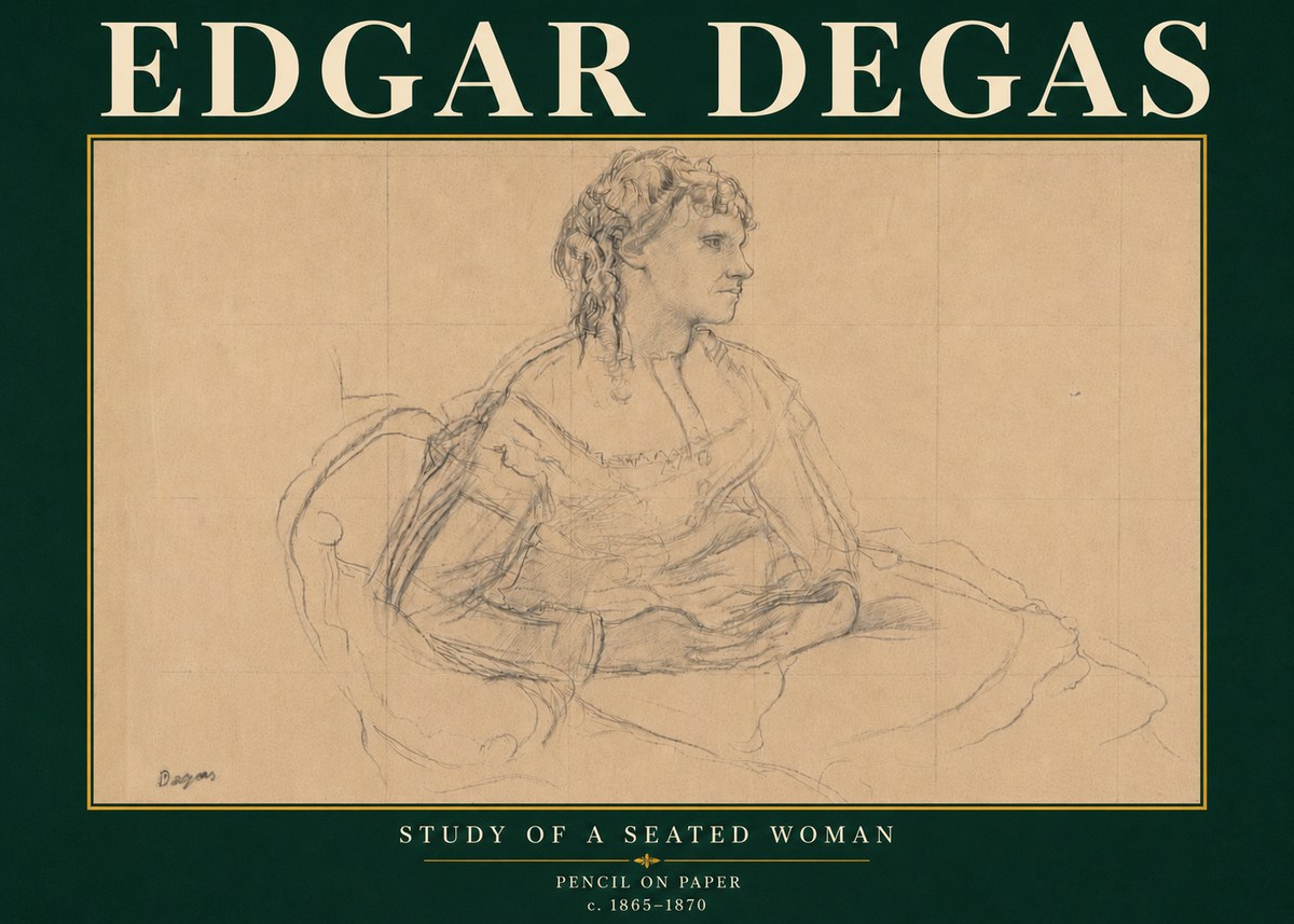 Edgar Degas Study of a Seated Woman No6 - Juliste