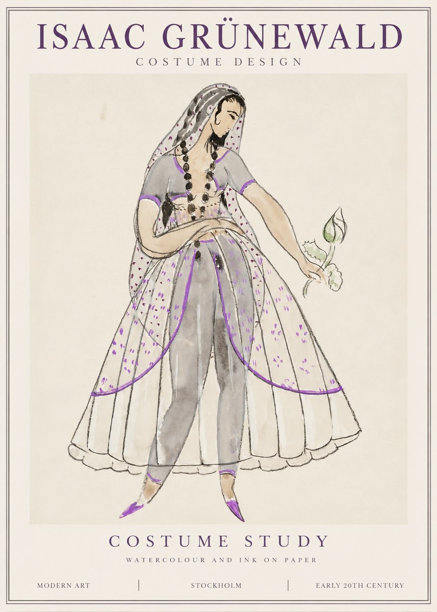 Isaac Grünewald Costume Study IV No1 - Juliste