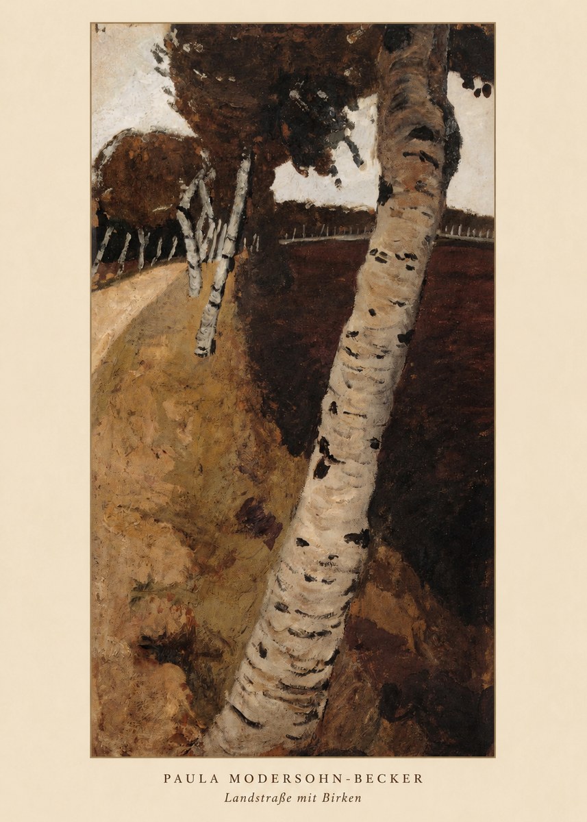 Paula Modersohn-Becker Landstraße Mit Birken No6 - Juliste