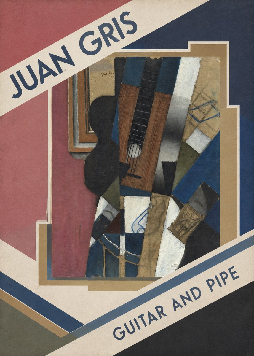 Juan Gris Guitar and Pipe I No2 - Juliste