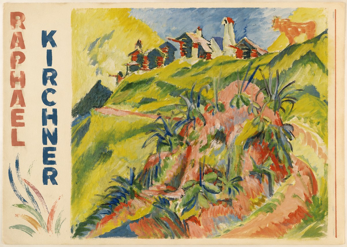 Raphael Kirchner Hillside Dwellings with Alpine Cow No5 - Juliste