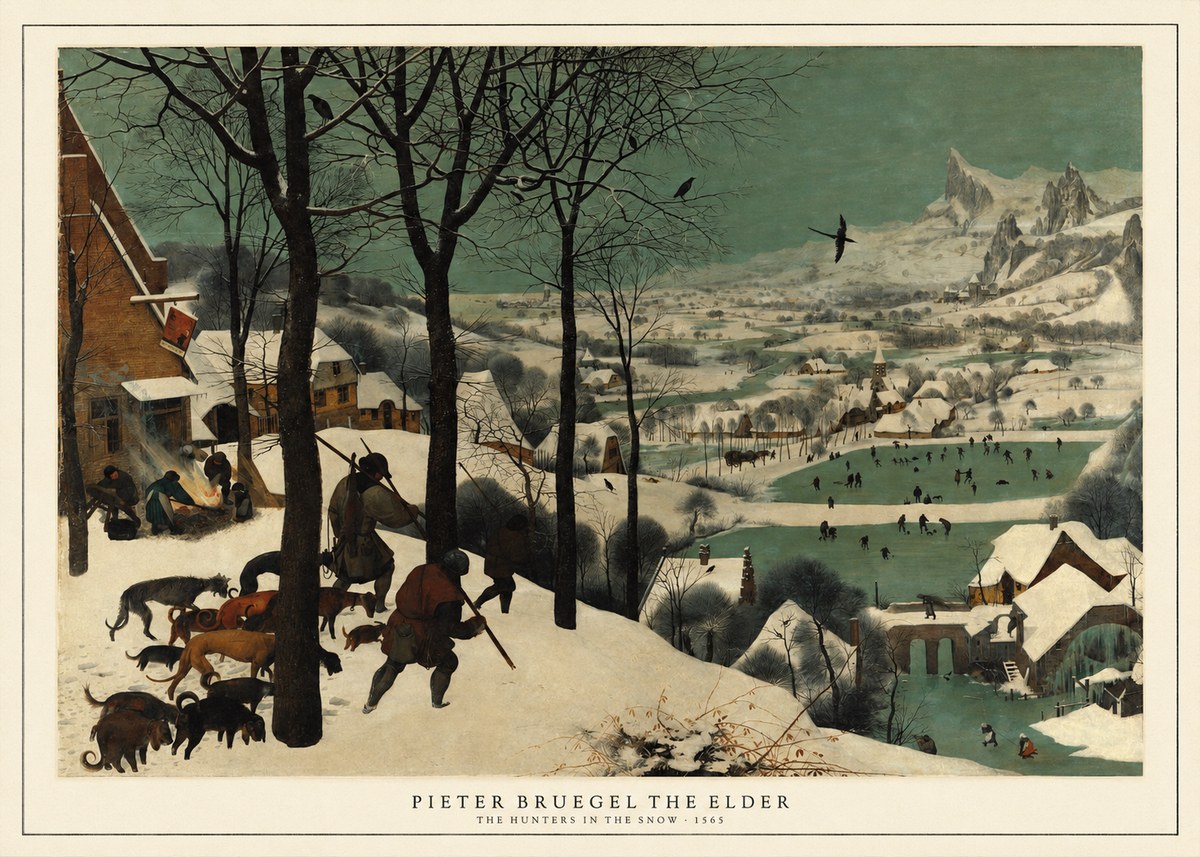 Pieter Bruegel The Hunters in the Snow I No5 - Juliste