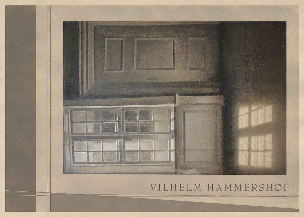 Vilhelm Hammershøi Interior with Window No2 - Juliste