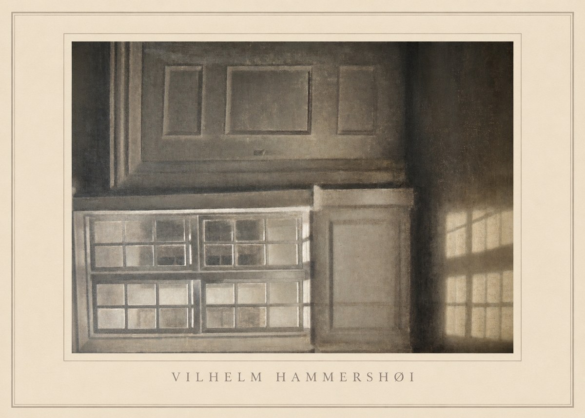 Vilhelm Hammershøi Interior with Window No5 - Juliste