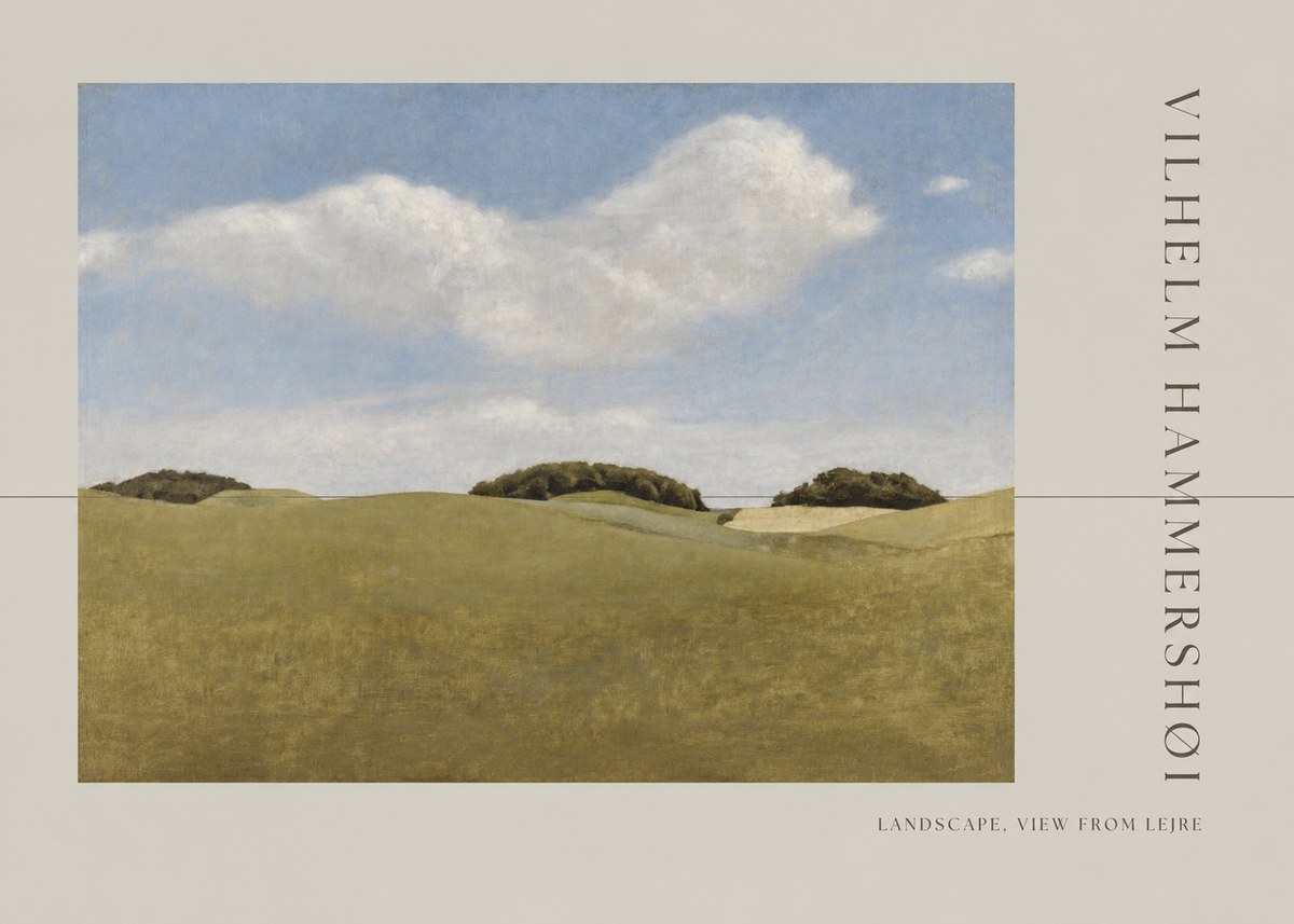 Vilhelm Hammershøi Landscape, View from Lejre No2 - Juliste