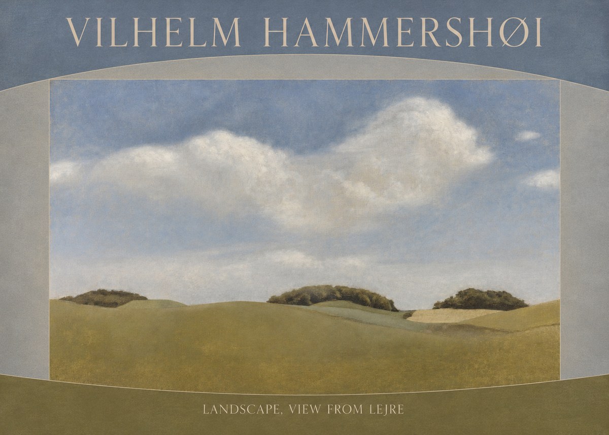 Vilhelm Hammershøi Landscape, View from Lejre No3 - Juliste