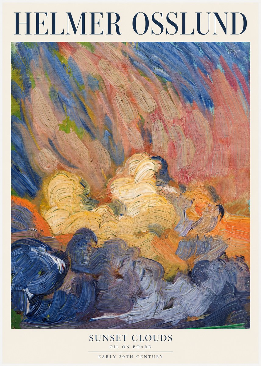 Helmer Osslund Sunset Clouds No1 - Juliste