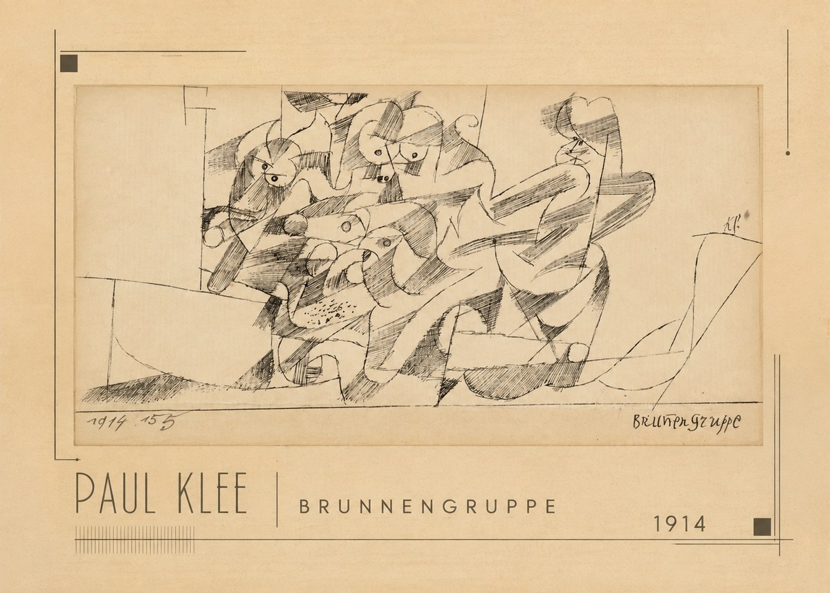 Paul Klee Brunnengruppe No1 - Juliste