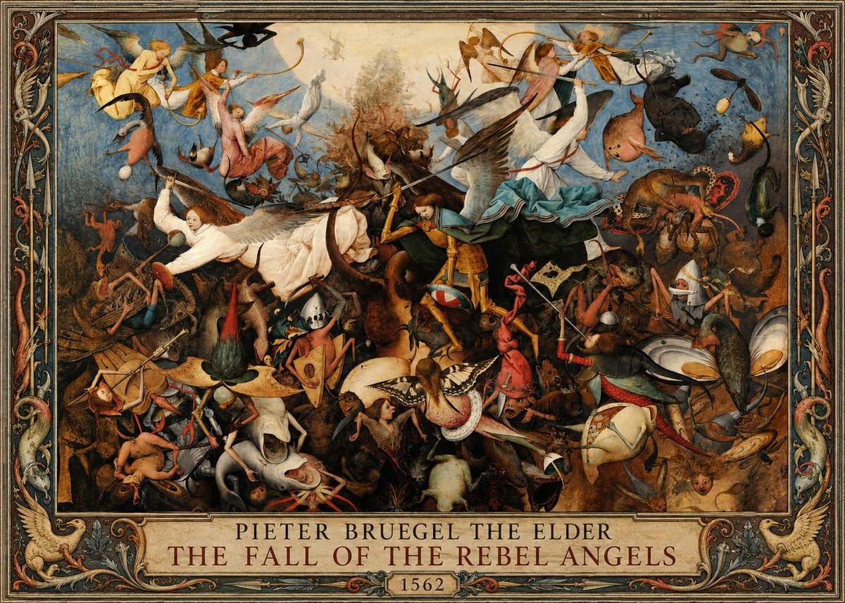 Pieter Bruegel The Fall of the Rebel Angels III No1 - Juliste