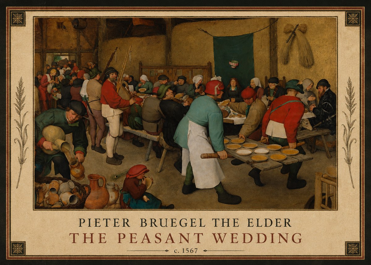 Pieter Bruegel The Peasant Wedding V No1 - Juliste
