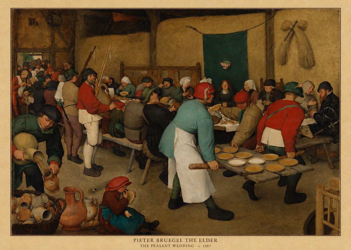 Pieter Bruegel The Peasant Wedding V No5 - Juliste