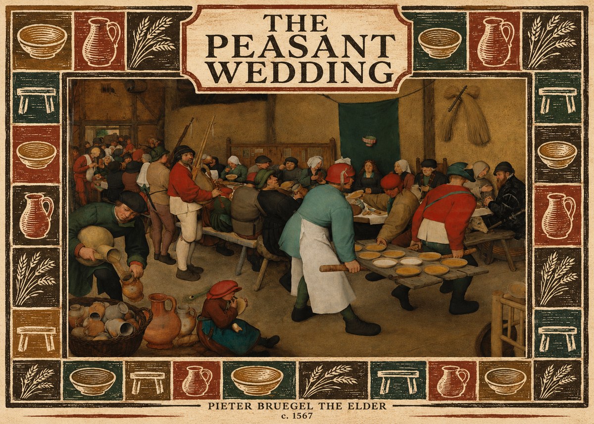 Pieter Bruegel The Peasant Wedding V No6 - Juliste