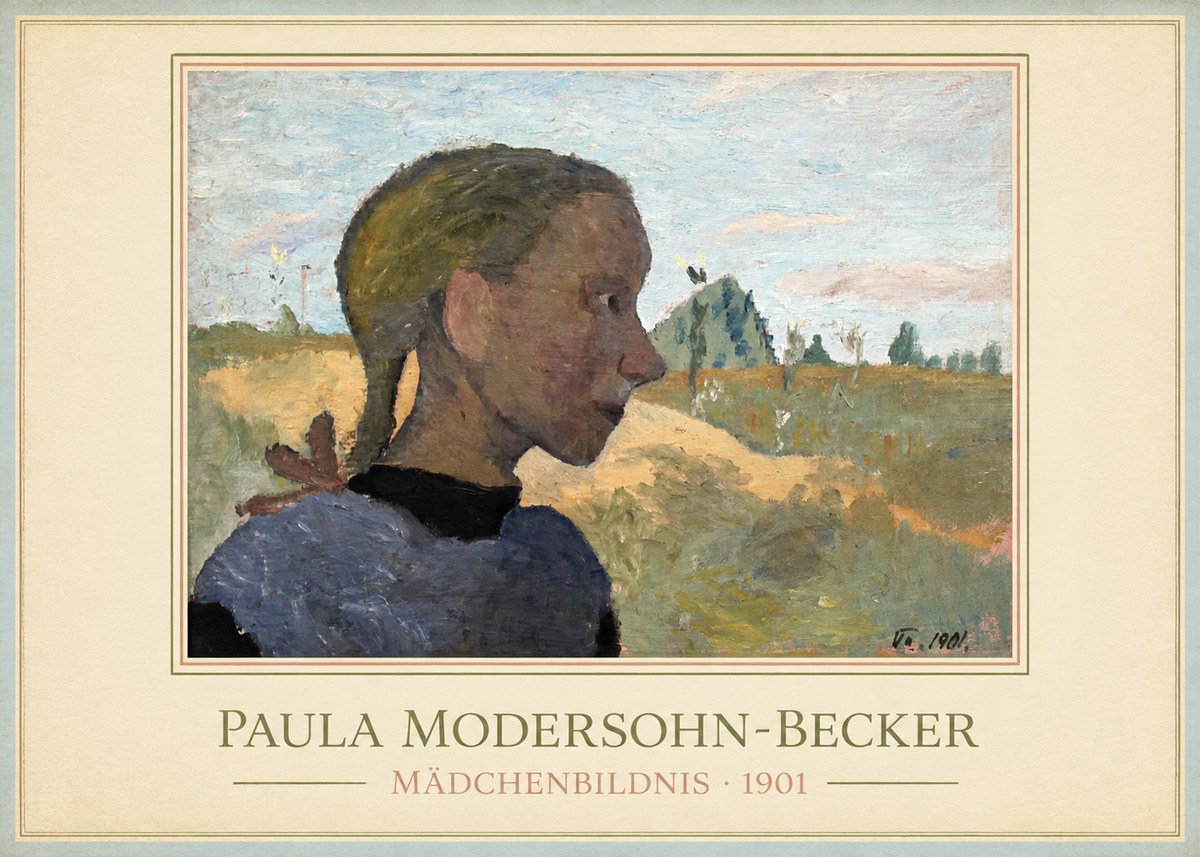Paula Modersohn-Becker Mädchenbildnis · 1901 No4 - Juliste