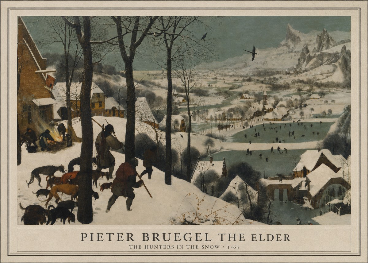 Pieter Bruegel The Hunters in the Snow II No1 - Juliste