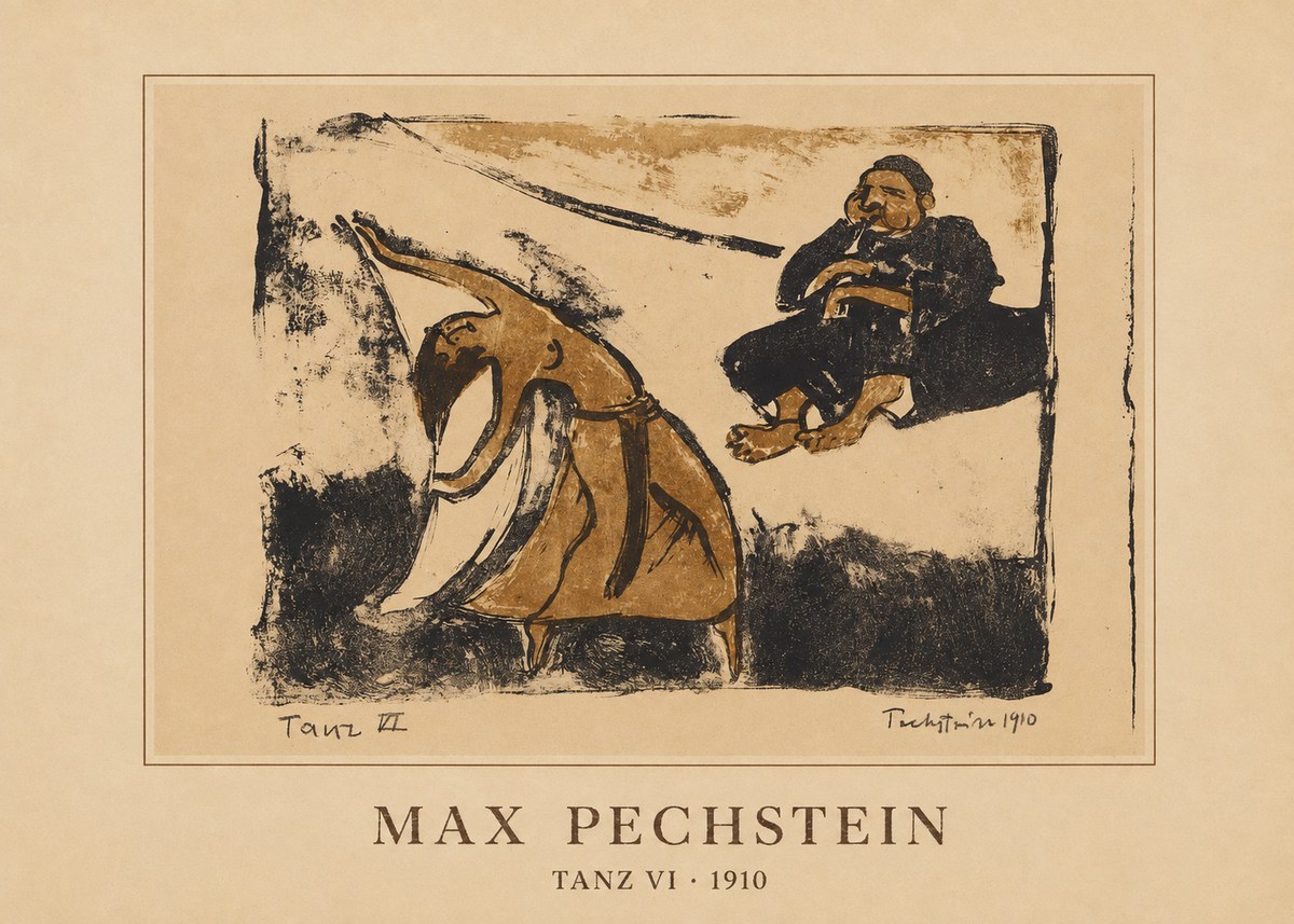 Max Pechstein Tanz Vi • 1910 No3 - Juliste