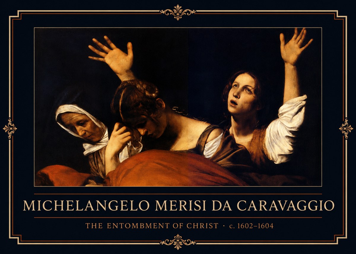 Michelangelo Merisi da Caravaggio The Entombment of Christ I No1 - Juliste