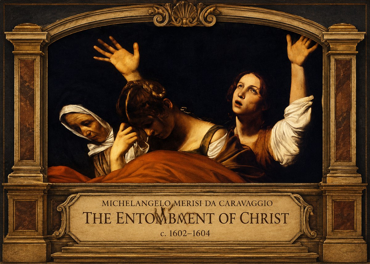 Michelangelo Merisi da Caravaggio The Entombment of Christ I No3 - Juliste