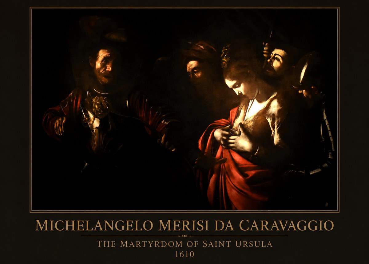 Michelangelo Merisi da Caravaggio The Martyrdom of Saint Ursula No1 - Juliste