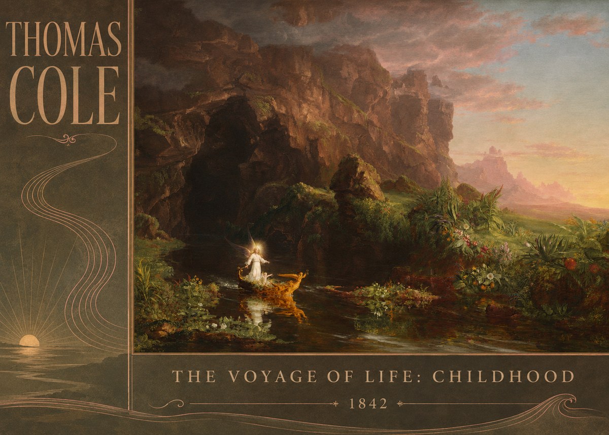 Thomas Cole The Voyage of Life: Childhood III No2 - Juliste