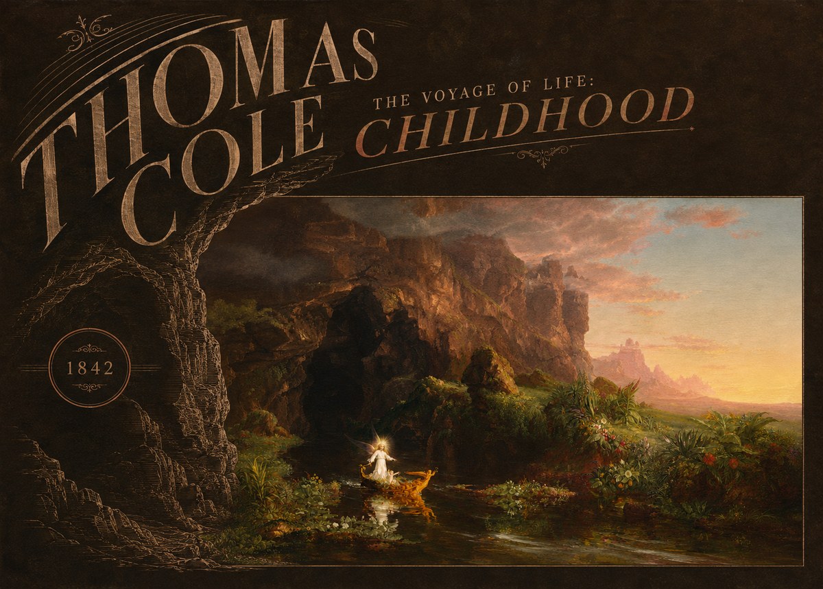 Thomas Cole The Voyage of Life: Childhood III No4 - Juliste