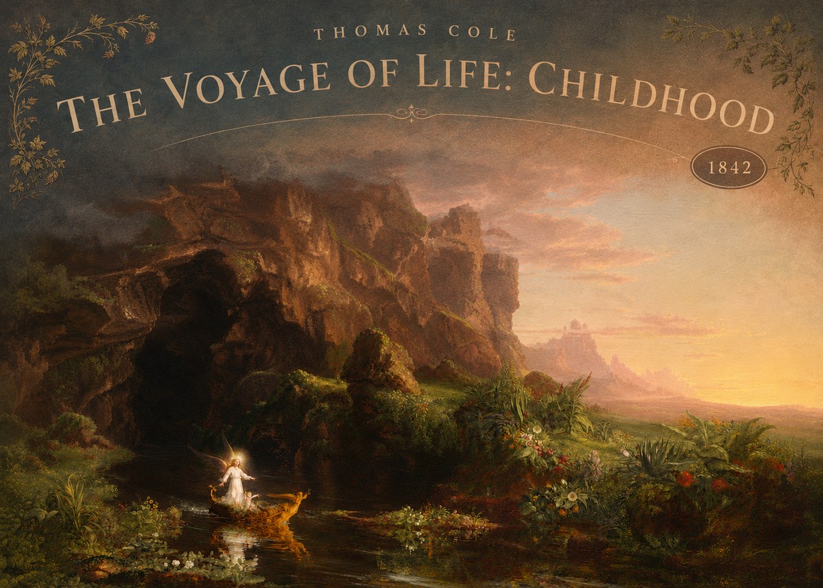 Thomas Cole The Voyage of Life: Childhood III No6 - Juliste
