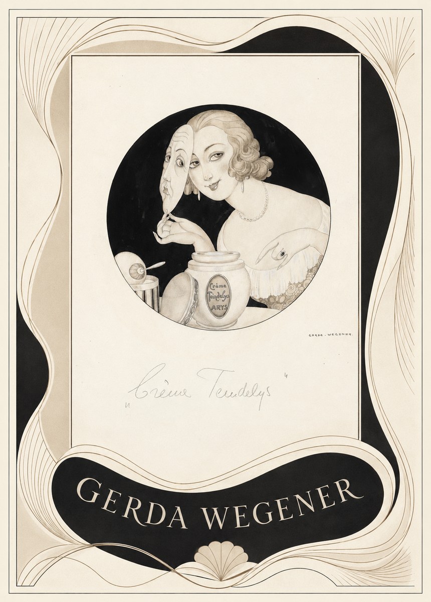 Gerda Wegener Crème Teindelys I No3 - Juliste