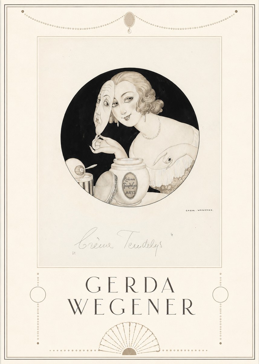 Gerda Wegener Crème Teindelys I No5 - Juliste