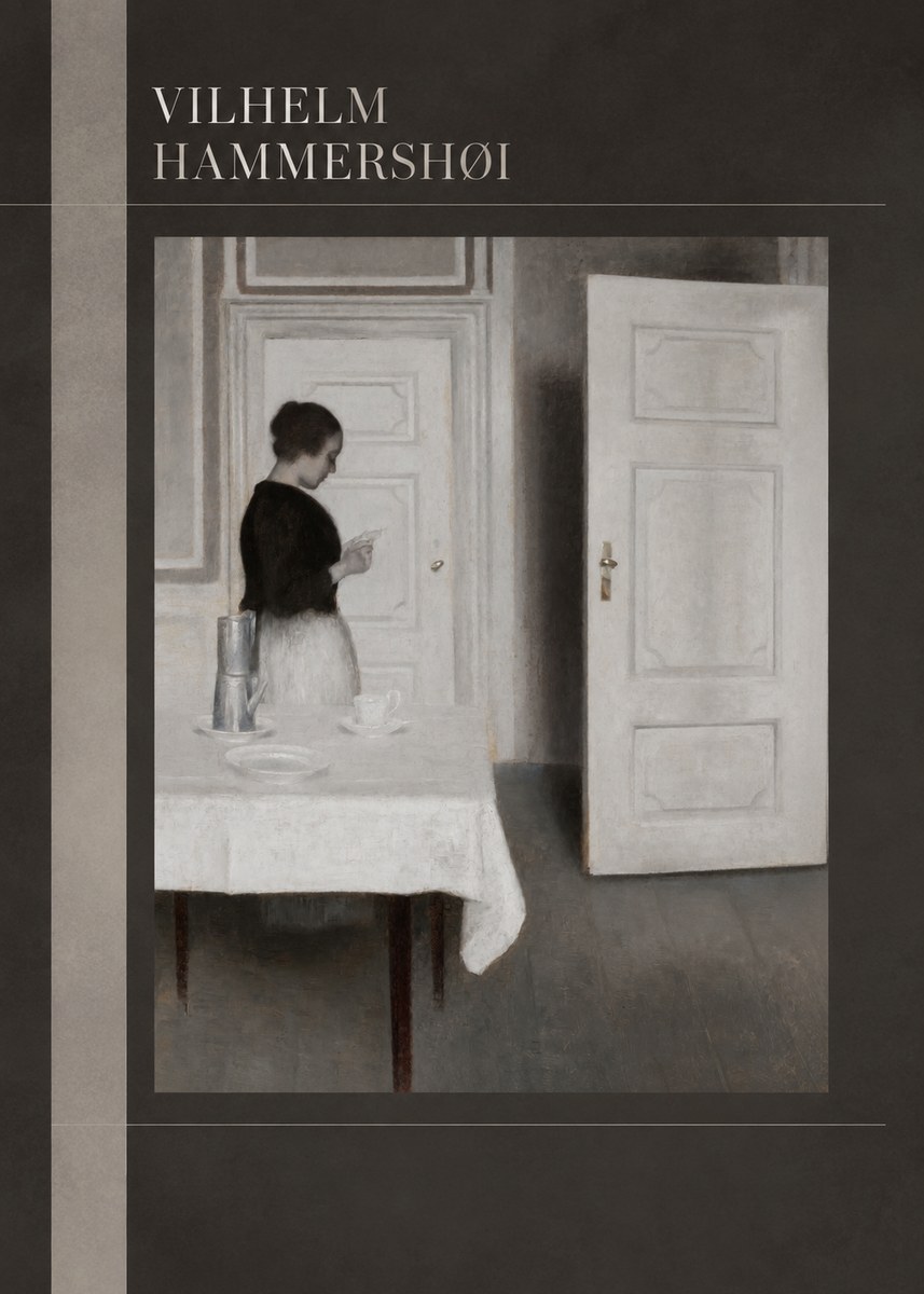 Vilhelm Hammershøi Interior with a Woman Reading a Letter No5 - Juliste